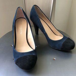 FRANCO SARTO Suede Cap Toe Heels